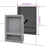 Shower Niche with 2 Compartments Matt Grey 41x51x10 cm 151395