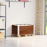 Pallet Collars 2 pcs Brown 80x60 cm Solid Wood Pine 4010271