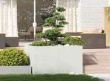Planter White 100x100x80 cm Steel 860823