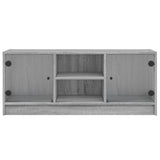 TV Cabinet with Glass Doors Grey Sonoma 102x37x42 cm 836376