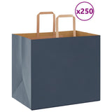 Paper Bags 250 pcs with Handles Blue 32x22x28 cm 4101932
