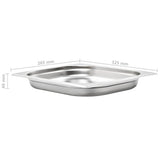 Gastronorm Containers 8 pcs GN 1/2 40 mm Stainless Steel 50886