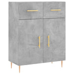 Highboard Concrete Grey 69.5x34x180 cm Engineered Wood 3199869