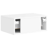 Wall-Mounted Bedside Cabinet High Gloss White 49 x 34.5 x 20 cm 898963