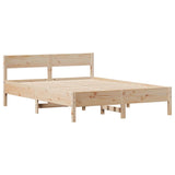 Bed Frame without Mattress 150x200 cm King Size Solid Wood Pine 3301746