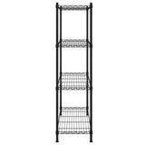 4-Tier Storage Shelf 90x35x137 cm Black 200 kg 324622