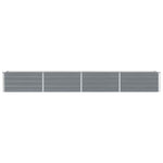 ZNTS Garden Raised Bed Galvanised Steel 320x40x45 cm Grey 47052