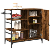Kitchen Trolley Smoked Oak 87.5x38.5x84.5 cm Engineered Wood 842388