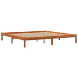Bed Frame without Mattress Wax Brown 200x200 cm Solid Wood Pine 844869