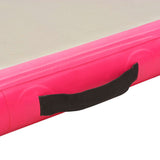 91924 Inflatable Gymnastics Mat with Pump 700x100x10 cm PVC Pink
