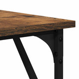 Desk Smoked Oak 149x149x75 cm Engineered Wood 837584