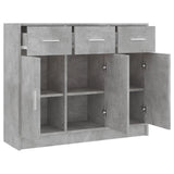 Sideboard Concrete Grey 91x28x75 cm Engineered Wood 823012