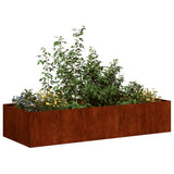 Planter Rusty 200x80x40 cm Weathering Steel 860758