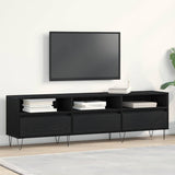 TV Cabinet Black Oak 150 x 30 x 44.5 cm Engineered Wood 862877