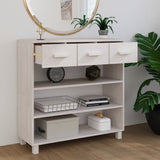 Console Table HAMAR White 90x35x90 cm Solid Wood Pine 340465