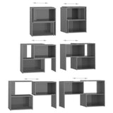 TV Cabinet High Gloss Grey 104x30x52 cm Engineered Wood 808358