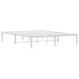 Metal Bed Frame without Mattress White 150x200cm 373675