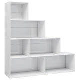 Book Cabinet/Room Divider High Gloss White 155x24x160 cm Engineered Wood 800663