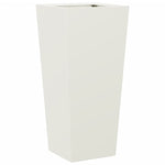 ZNTS Garden Planter White 35x35x75 cm Steel 851082