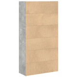 Bookcase Concrete Grey 80x30x152 cm Engineered Wood 857943