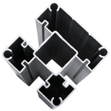 Fence Panel Set WPC 699x105 cm Black 3070449