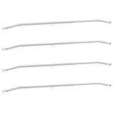 Tarpaulin Bracket for Trailers 4 pcs Silver 136-218 cm Aluminum 42020524