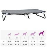 Dog Bed Folding Manual Light Grey 105 x 65 x 18 cm Steel 42008218