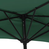 Garden Parasol with Aluminium Pole Green 270x144 cm Half 44588