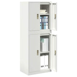 Storage Cabinet 2 pcs White 60 x 40 x 160 cm Steel Lockable 3438752