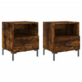 Bedside Cabinets 2 pcs Smoked Oak 40x35x47.5 cm Engineered Wood 827447
