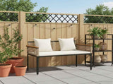 Outdoor Bench Beige and Cream White 117 x 54 x 74.5 cm 42025240