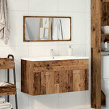 Bathroom Cabinet with Mirror Old Wood Engineered Wood 856381