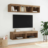 TV Cabinet Set with LED 2 pcs Artisan Oak 60 x 30 x 30 cm 882963