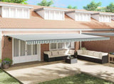 Retractable Awning Green and White 600 x 350 cm 3331809