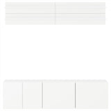 TV Wall Units Wall-mounted 6 pcs white Engineered wood 3216478