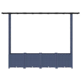 Raised Bed with Trellis and Roof Grey 203 x 40 x 138 cm PP 42032568
