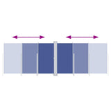 Retractable Side Awning Blue 220x600 cm 318016