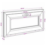 Basement Window Internal Colour White RISOR 85 x 40 cm 42047761