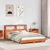 Bed Frame without Mattress Wax Brown 140x190 cm Solid Wood Pine 3306434