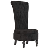 Slipper Chair Black 56.5 x 70 x 110 cm Velvet 42020690