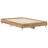 Bed Frame No Mattress Artisan Oak 120x190 cm Small Double Engineered Wood 861083