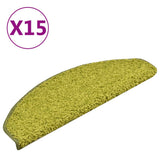 Stair Mats 15 pcs 65x21x4 cm Green Half Round Large 322383