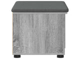 Hall Bench with Cushion with Shelf Grey Sonoma 60 x 38 x 46 cm 891501