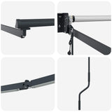 Electric Retractable Awning Frame Anthracite 4 x 2 m Steel 42024239