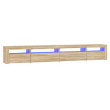 TV Cabinet with LED Lights Sonoma Oak 270x35x40 cm 3152748