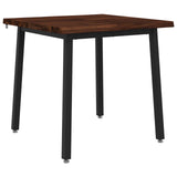 70 x 70 x 75 cm Solid Acacia Wood Dark Brown and Black Square 937481