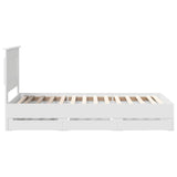 Bed Frame with Drawer White 75 x 190 cm Engineer Wood 3410214