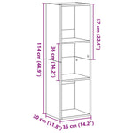 Book Cabinet/TV Cabinet Sonoma Oak 36x30x114 cm Engineered Wood 800138