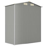Garden Shed Light Grey 192x108x223 cm Galvanised Steel 319269