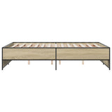 Bed Frame without Mattress Sonoma Oak 135x190 cm Double 3279903